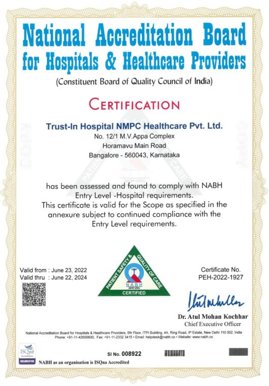 NABH Certified Hospital in Bangalore | Trust-in Hospital
